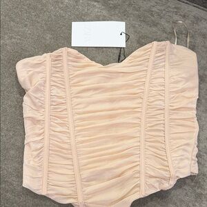 Zara Blush Ruched Blouse